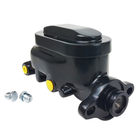 Proflow Master Cylinder Universal GM Raised Top Aluminium Black 1.00 in. Bore Dual Bowl Ports Both side Each