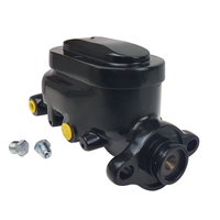 Proflow Master Cylinder Universal GM Raised Top Aluminium Black 1.125 in. Bore Dual Bowl Ports Both side Each