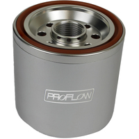 Proflow Oil Filter Billet Aluminium Spin-on Silver Performance 20mm x 1.5 Thread