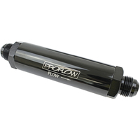 Proflow Oil Filter Billet Aluminium In-Line Black Stainless Element -10AN