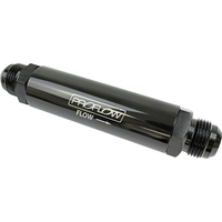 Proflow Oil Filter Billet Aluminium In-Line Black Stainless Element -12AN