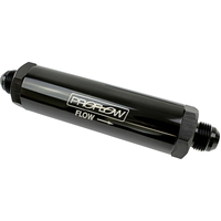 Proflow Oil Filter Billet Aluminium In-Line Black Stainless Element -08AN