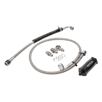 Proflow Turbo Oil Feed Line Kit Stainless Braided Hose 30 Micron Filter For Ford Falcon Barra FG/FGX XR6 Turbo