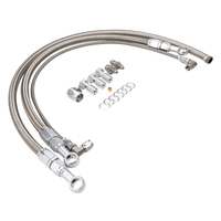 Proflow Turbo Oil & Water Line Feed Kit Stainless Braided Hose For Nissan & Holden RB20 RB25 RB30