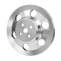Proflow Billet Water Pump Pulley V-Belt 1-Groove Aluminium Silver For Ford 302-351C Some Windsor