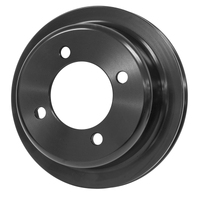Proflow Billet Crank Pulley V-Belt 1-Groove Aluminium Black Anodised For Ford 302-351C Some Windsor