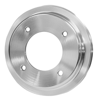 Proflow Crank Pump Pulley V-Belt 1-Groove Aluminium Silver For Holden V8 253 308 Red Motor