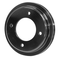 Proflow Crank Pump Pulley V-Belt 1-Groove Aluminum Black For Holden V8 253 308 Red Motor