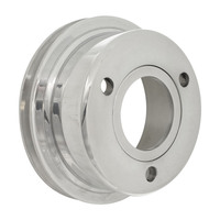 Proflow Billet Pulley V-Belt Crankshaft For Ford SB For Ford Windsor 3 Bolt 1-Groove With Removeable Balancer Spigot Anodised Aluminium