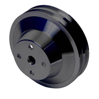 Proflow Pulley V-Belt Water Pump BB Chev 396-454 Long Water Pump 2-Groove Black Aluminium