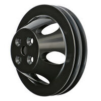 Proflow Pulley V-Belt Water Pump BB Chev Short Water Pump 2-Groove Black Aluminium
