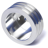 Proflow Pulley V-Belt Crankshaft BB Chev Short Water Pump 3-Groove Polished Aluminium