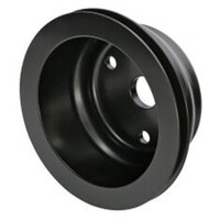 Proflow Pulley V-Belt Crankshaft SB Chev Long Water Pump 1-Groove Black Aluminium