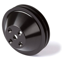 Proflow Pulley V-Belt Water Pump SB Chev Long Water Pump 2-Groove Black Aluminium