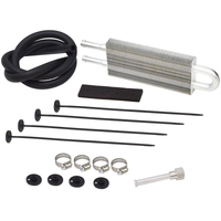 Proflow Cooler Oil Power Steering Tube and Fin 2-row Aluminium Natural 3/8 in. Hose Barb Inlet/Outlet 2.5 x 9 x 0.75 in.