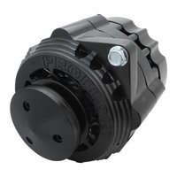 Proflow Alternator Power Spark Billet Housing 170 Amp V-belt & 6-Groove Pulley Black Anodised Universal