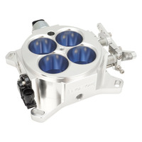 Proflow Quad Throttle Body 4 Barrel Universal EFI 4150 Square Bore 1375 CFM Billet Aluminium Polished