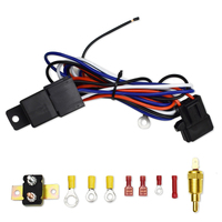 Proflow Electric Fan Control 30 Amp Relay 30 Amp Circuit Breaker Thermostatic Switch On 185°F - Off 170°F Degrees Kit