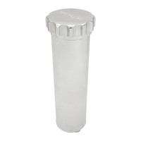 Proflow Radiator Overflow Tank Billet Aluminium With bracket 0.5L 60mm Dia 215mm tall AN Port with Barb Fitting Polished
