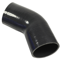 Proflow Hose Tubing Air intake Silicone Coupler 1.00in. 45 Degree Elbow Black