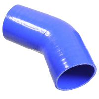 Proflow Hose Tubing Air intake Silicone Coupler 3.50in. 45 Degree Elbow Blue