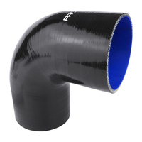 Proflow Hose Tubing Air intake Silicone Coupler 4.00in. 90 Degree Elbow Black