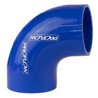 Proflow Hose Tubing Air intake Silicone Coupler 5.00in. 90 Degree Elbow Blue