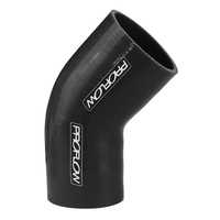 Proflow Hose Tubing Air intake Silicone Reducer 2.00in. - 2.25in. 45 Degree Elbow Black