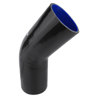Proflow Hose Tubing Air intake Silicone Reducer 2.50in. - 2.75in. 45 Degree Elbow Black