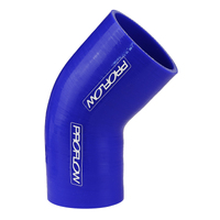 Proflow Hose Tubing Air intake Silicone Reducer 4.00in. - 5.00in. 45 Degree Elbow Blue