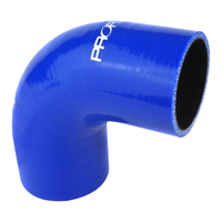 Proflow Hose Tubing Air intake Silicone Reducer 1.50in. - 2.00in. 90 Degree Elbow Blue