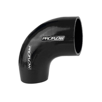 Proflow Hose Tubing Air intake Silicone Reducer 2.00in. - 2.25in. 90 Degree Elbow Black