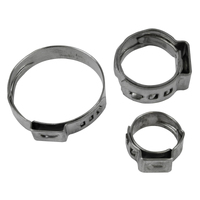 Proflow Crimp Hose Clamp Stainless Steel 10-13mm Qty 10