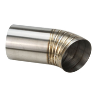 Proflow Pie Cut Welded 304 Stainless Steel Turbo Dump Pipe Tip 4.0 in. .45 deg