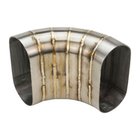 Proflow Pie Cut Welded Oval Tube Vertical 304 Stainless Steel 4.0 in. 90 deg