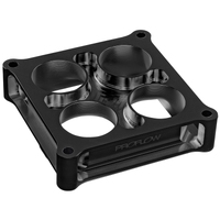 Proflow Carburettor Spacer Aluminium Black Anodised 1.5 in. Thick Tapered Combo 4500 Square Bore