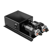 Proflow Fuel Surge Tank & Pump Kit Fabricated Aluminium Undercar 2x 044 Pump 80mm x 200mm x180mm 2.5L Black Anodised