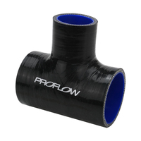 Proflow Hose Tubing Silicone T-Hose 2.50'' x 1.00'' Side Leg 102x45mm Black