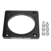 Proflow Throttle Body Adapter LS LS Chev For Holden Commodore Billet Aluminium Natural 100mm to 4bolt 102mm