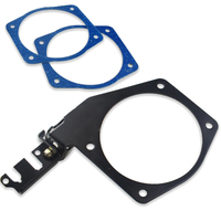 Proflow Throttle Cable Bracket Throttle Body Mounting Style LS 4 bolt Aluminium Black Powdercoated