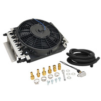 Proflow Transmission Cooler Kit Dual Core 15.75'' x 11.5'' x 5.0'' 10'' 650CFM Fan AN6 Inlets