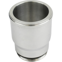 Proflow Inlet Fittings Aluminium 1.750 in. Hose to 1 3/16 in. Straight Cut Male Silver Anodised
