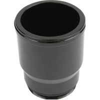 Proflow Inlet Fittings Aluminium 1.750 in. Hose to 1 3/16 in. Straight Cut Male Black Anodised