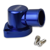 Proflow Water Neck Billet Aluminium Swivel Blue Anodised 90 Degree SB For Ford 302-351C
