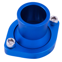 Proflow Water Neck Billet Aluminium Blue Anodised Straight Up SB For Ford 302-351 Cleveland