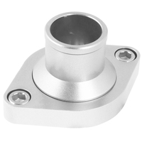Proflow Water Neck Billet Aluminium Silver Anodised Straight Up SB & BB Chev