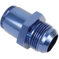 Proflow Inlet Fittings Aluminium -20 AN Male to 1 3/20 in. Straight Cut Male Blue Anodised
