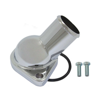 Proflow Aluminium Water Neck For Chevrolet Straight O'Ring Style Chrome