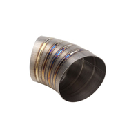 Proflow Welded Pie Cut Round Tubing Titanium 5.0" 45 Degree