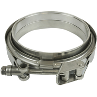 Proflow V-band Exhaust Clamp Quick Release Stainless Steel Natural 3.50 in. O.D. Pipe Kit
